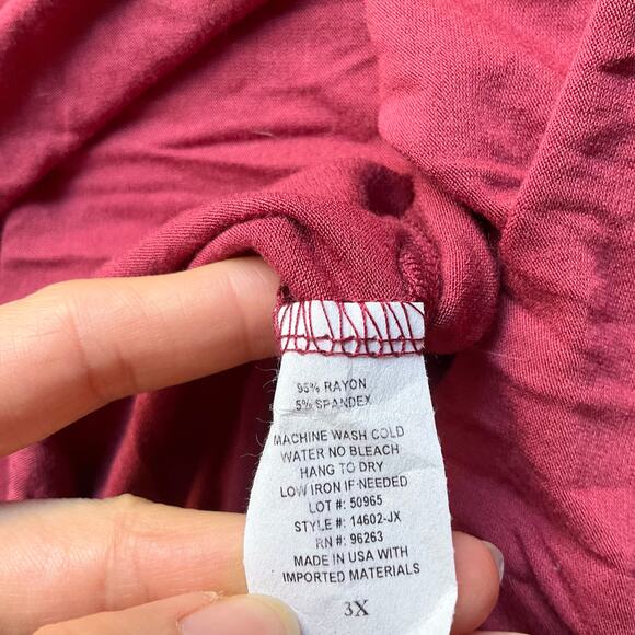 Forever Rose Couture Women Dress size 3X Long Sleeve KneeLength Stretchy Pink - Picture 7 of 8